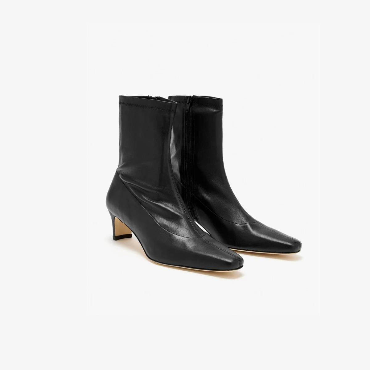 Black Kitten Heel Boots